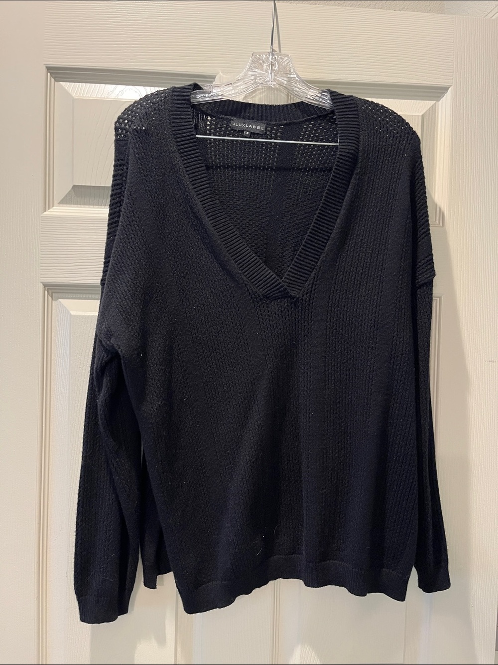 JLUXLABEL black v neck sweater